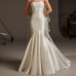 Pronovias Obreron Wedding Dress + Overskirt